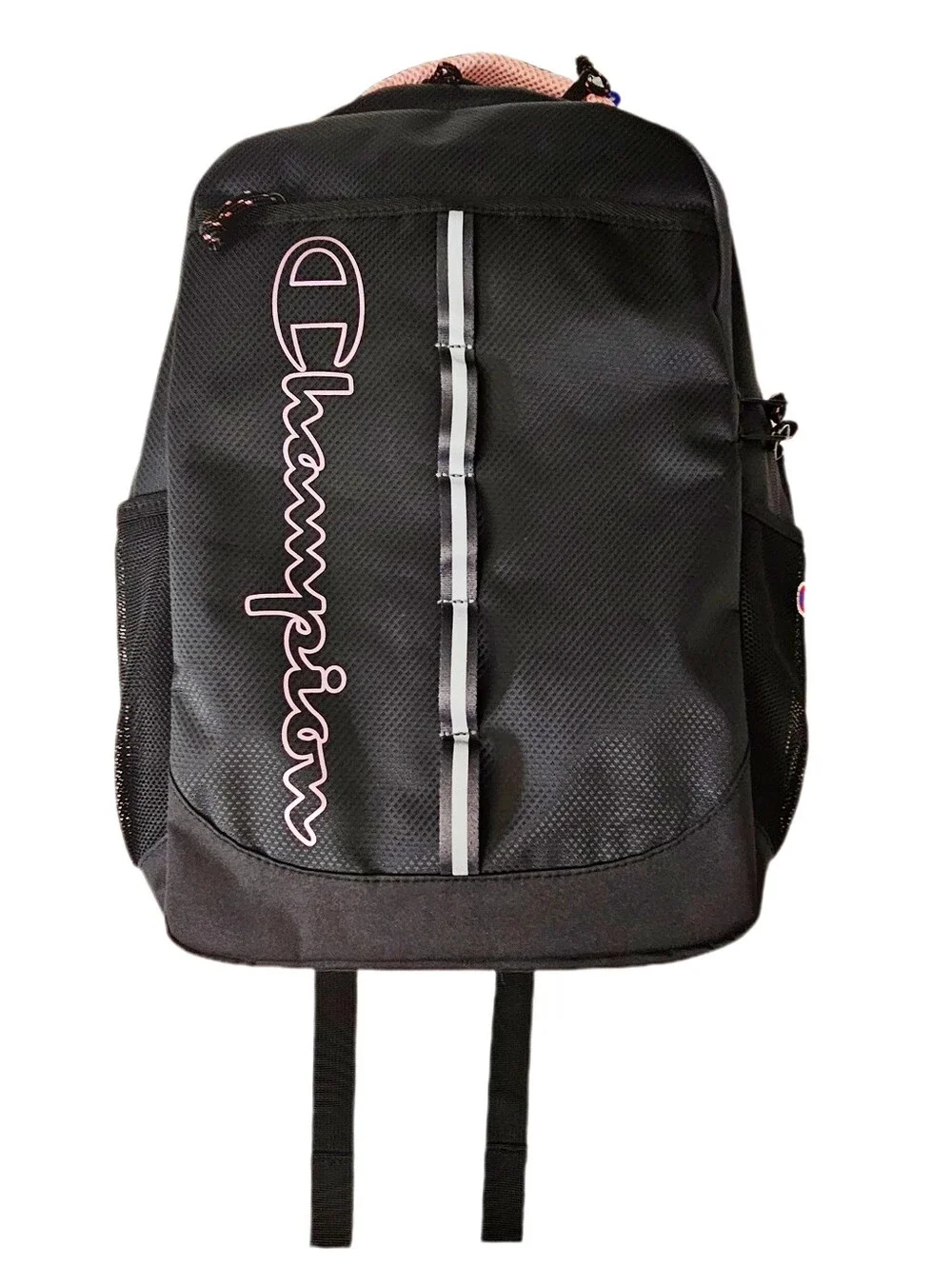 Champion Black Pink Student Work Backpack Bookbag 17 inch Laptop Bag NEW NWT